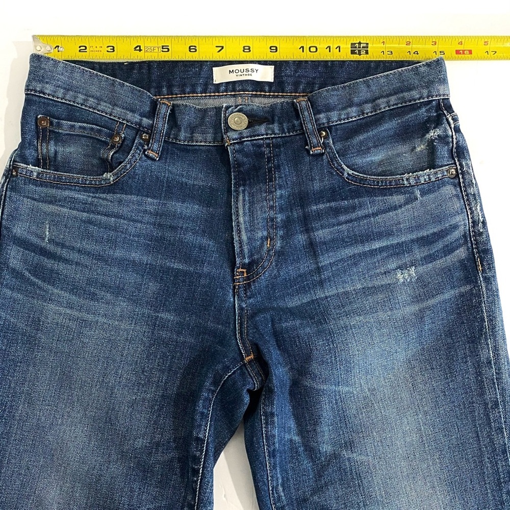 Moussy Vintage Tyrone Stretch Skinny Jeans Size 29 Medium Dark Wash - Picture 9 of 16